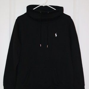 Polo Ralph Lauren Black Turtlenecked Hoodie, Women's Medium